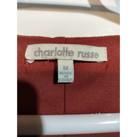 Charlotte Russe flare sleeve mini dress w/ lace overlay bronze color size medium - Picture 2 of 3